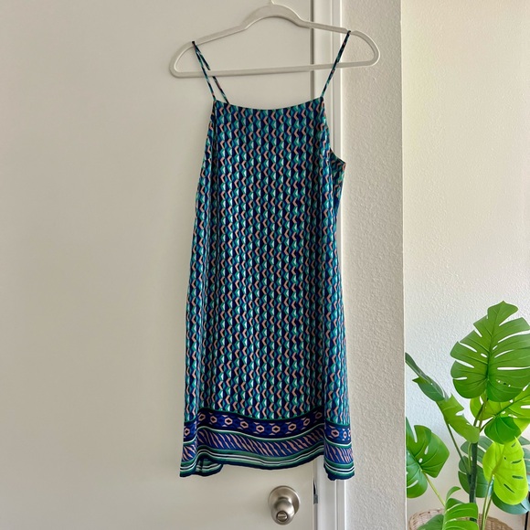 Maeve Tropical Blue Green Lightweight Sleeveless Dress - Picture 4 of 5